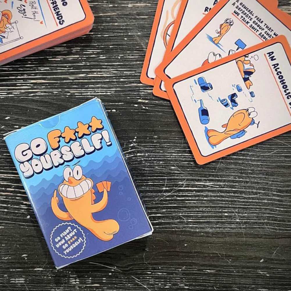 Go Fish Card Game Yourself Fun Gag Gift Hilarious Board Games with A Twist Night Family Interaction Party Game for 2 Players C251114