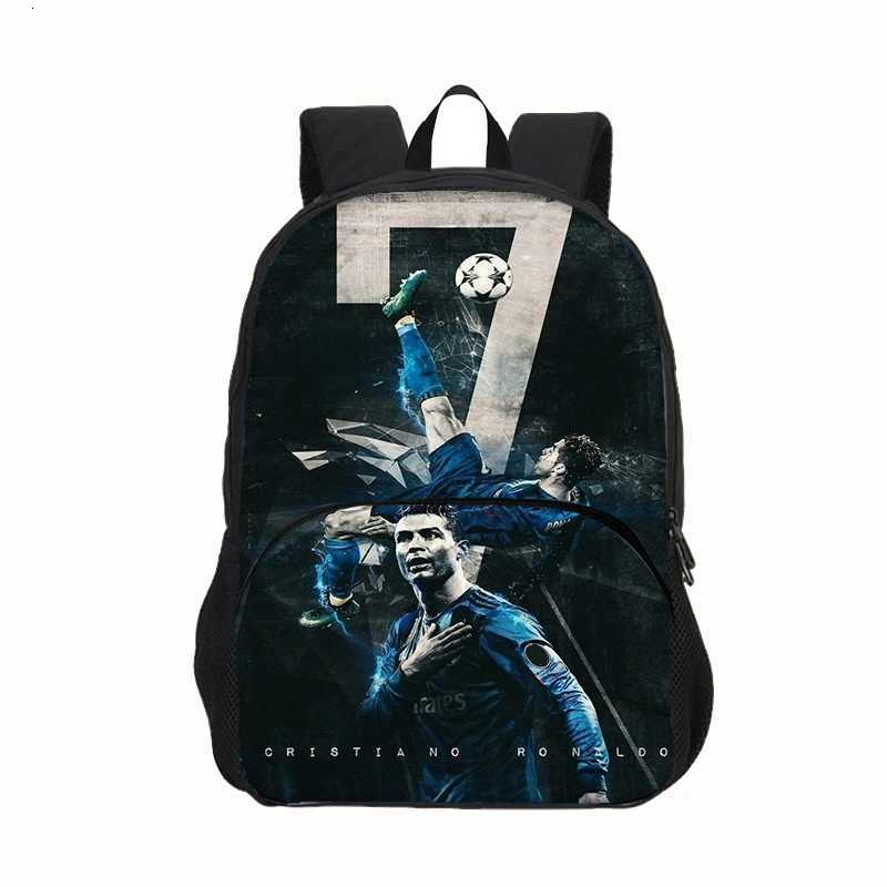 Ronaldo Kids Backpack Sport School Bag Boys Girls Backpack CR Backpack Football Star Book Bags for Boys Girls Best GiftW251113