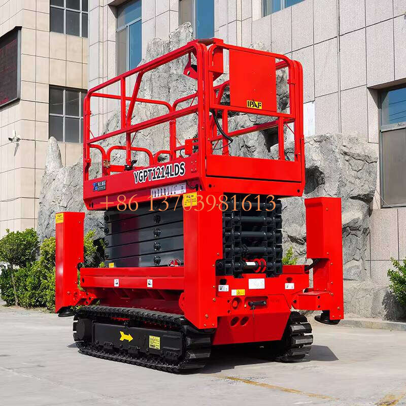 Cost-Effective wheel 10m 12m Portable Crawler Scissor Lift Hydraulic Outriggers Reliable Aerial Platform