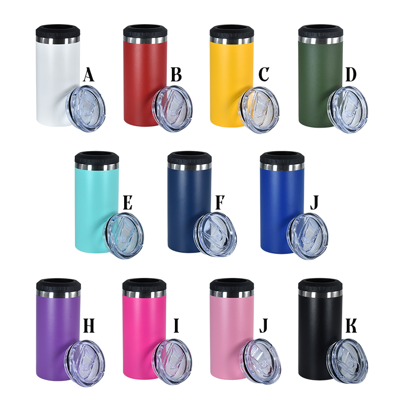 16oz multi-function beer cooler with opener 4 in 1 stainless steel vacuum insulated tumblers &can coolers for cola beer cans 11 colors customize logo 