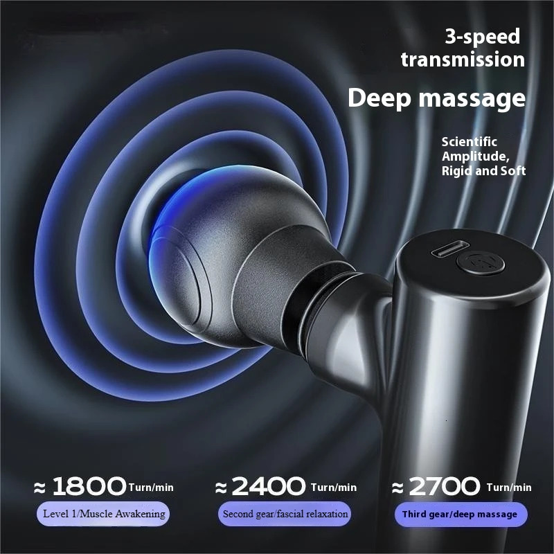 Mini Handheld Body Massage Gun 3 Gear Adjustment Mute Deep Tissue Massage for Shoulder Leg Foot Muscles Portable Home Massager 250414