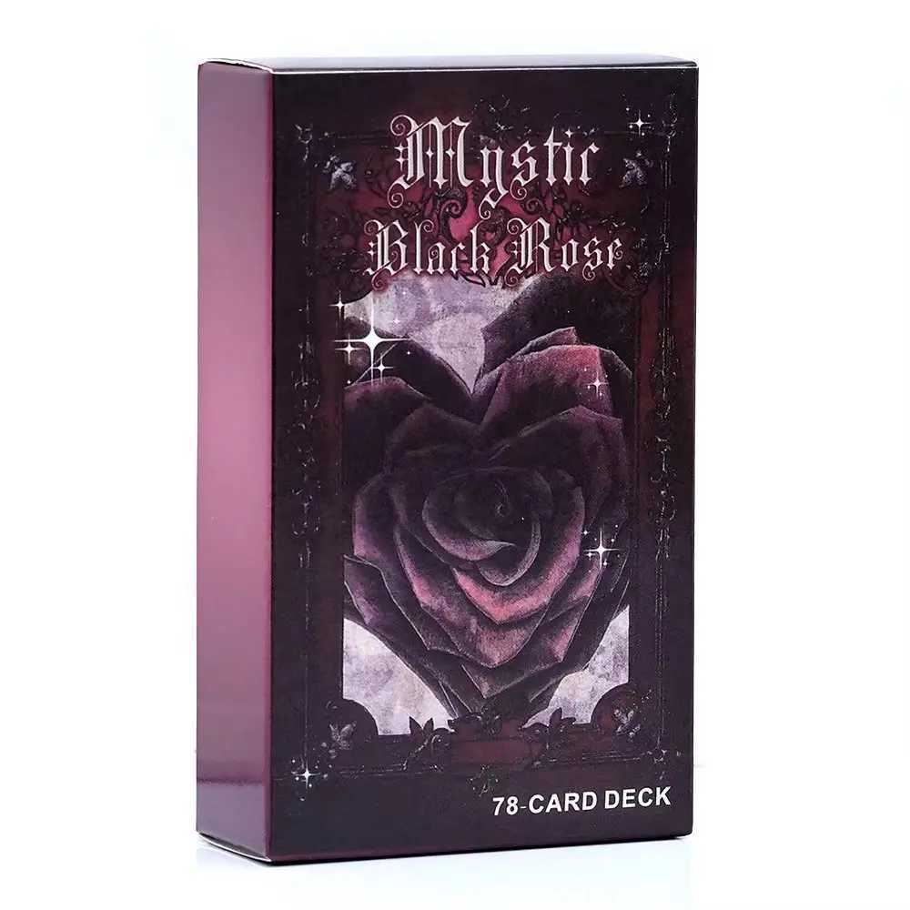 Mystic Black Rose Oracle Deck 78 Pcs Situations Tarot Cards Twin Flame Love Keywords Deck Healing Shadow Work Unique Board Game C251114