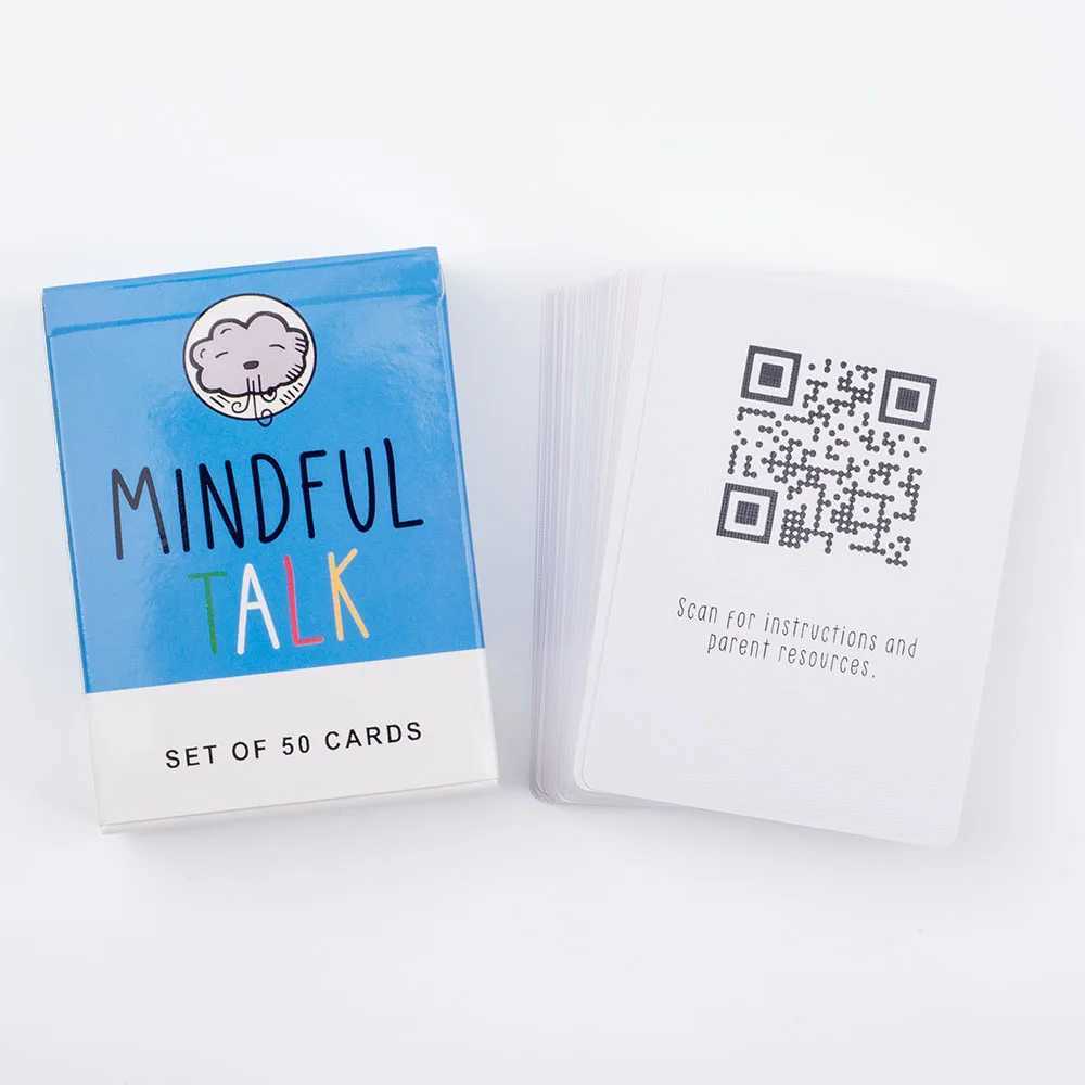 Mindful Talk Board Game Set Of 50 Cards Meaningful Funny Party Supplies Strategy Games 8963cm Easy To Play C251114