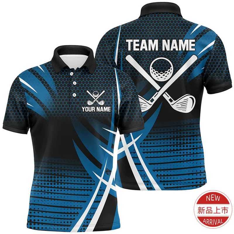 Harajuku 3D Printing Customized Name Sports Golf Polo Shirt Fitness Golf Enthusiast Graphic Polo Shirt Fashion Street Clothing Mens Clothing W250414