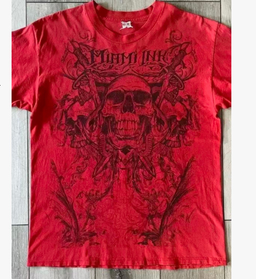 Woman Shirts Harajuku Y2k ClothesKpop Crop Top Goth Vintage Gothic Letter Graphic Printed Summer Female Clothing Elegant Lady 240902