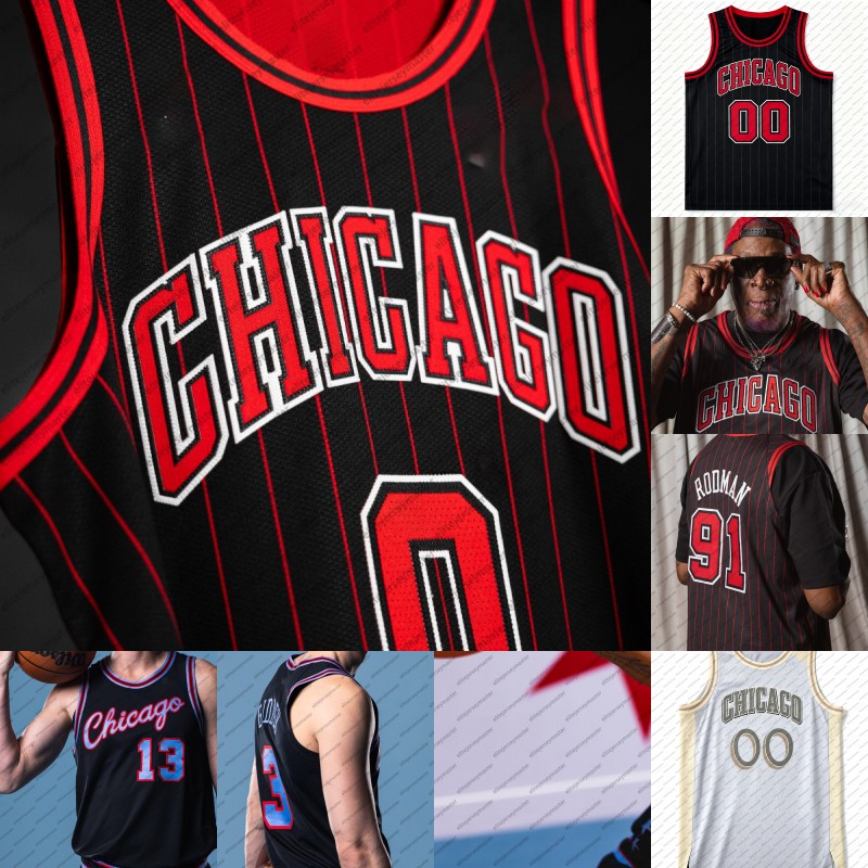 2025-26 Zach 8 Josh Giddey 3 Buzelis 14 Ayo Dosunmu 11 Talen Horton-Tucker 22 Coby White Rodman 91 Personalized Customized Basketball Jerseys Custom N