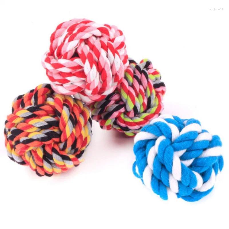 Update Pet Toy Chew Teething Cotton Rope Knot Ball Toys For Dog Tooth Clean Bite-Resistant Puppy Training Interactivetoy