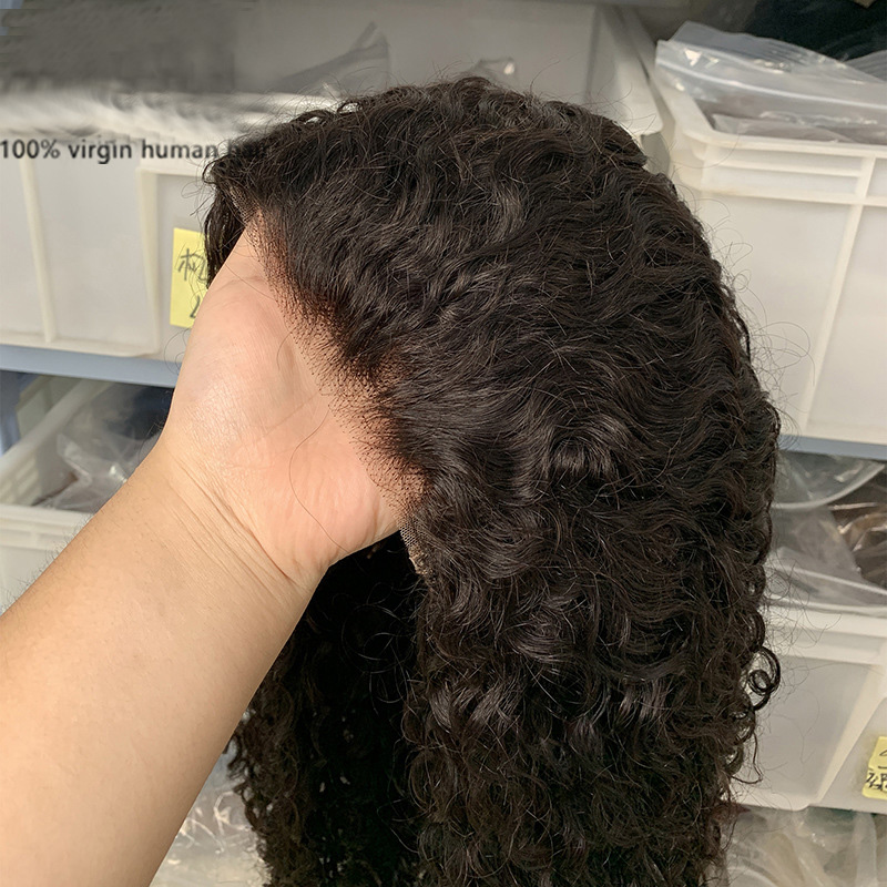 5X5 Glueless Closure Wig Water Wave Brazilian 100% Human Hair Lace Wigs 150% Density 10-32inch Natural Curly Hair