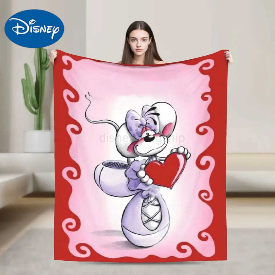 Disney Diddl Cartoon Red LOVE Blankets Quality Soft Throw Blanket Winter Travel Couch Bed Comfortable BedspreadXJ251114