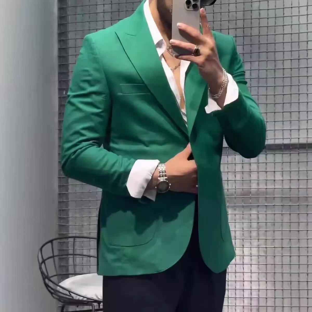 T2351 Double-breasted Men's Suit Suit, Business Casual Formal Suit, Groom's Wedding Attire, High-End Three-Piece Suit