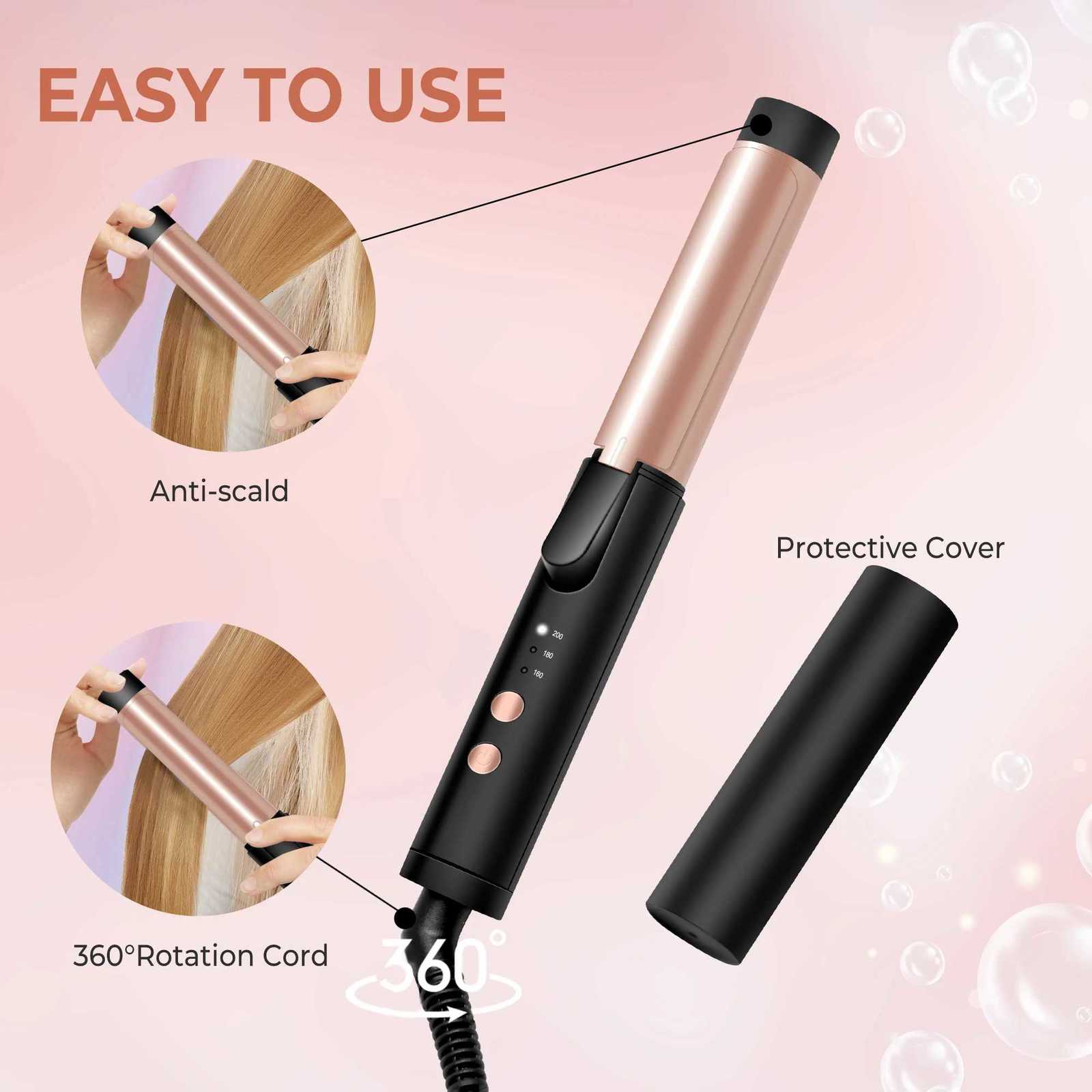 3 In 1 Ionic Hair Curler Straightener Professional Curling Iron Heated Hair Styling tool Anti-Scald Thermal iron Curl WandT251114