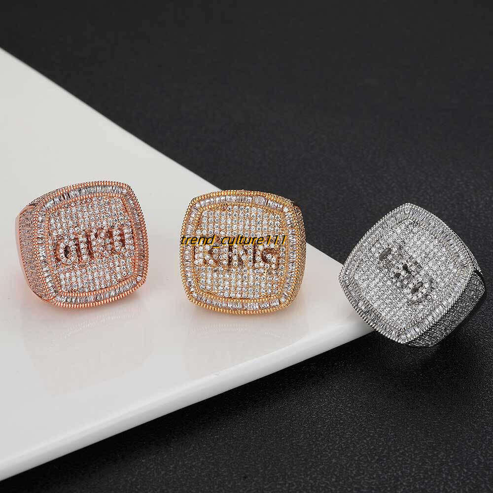 Hip hop Jewelry DIY Personalized Custom Letter Micro inlaid Moissanite Ring Men's and Women's Rings