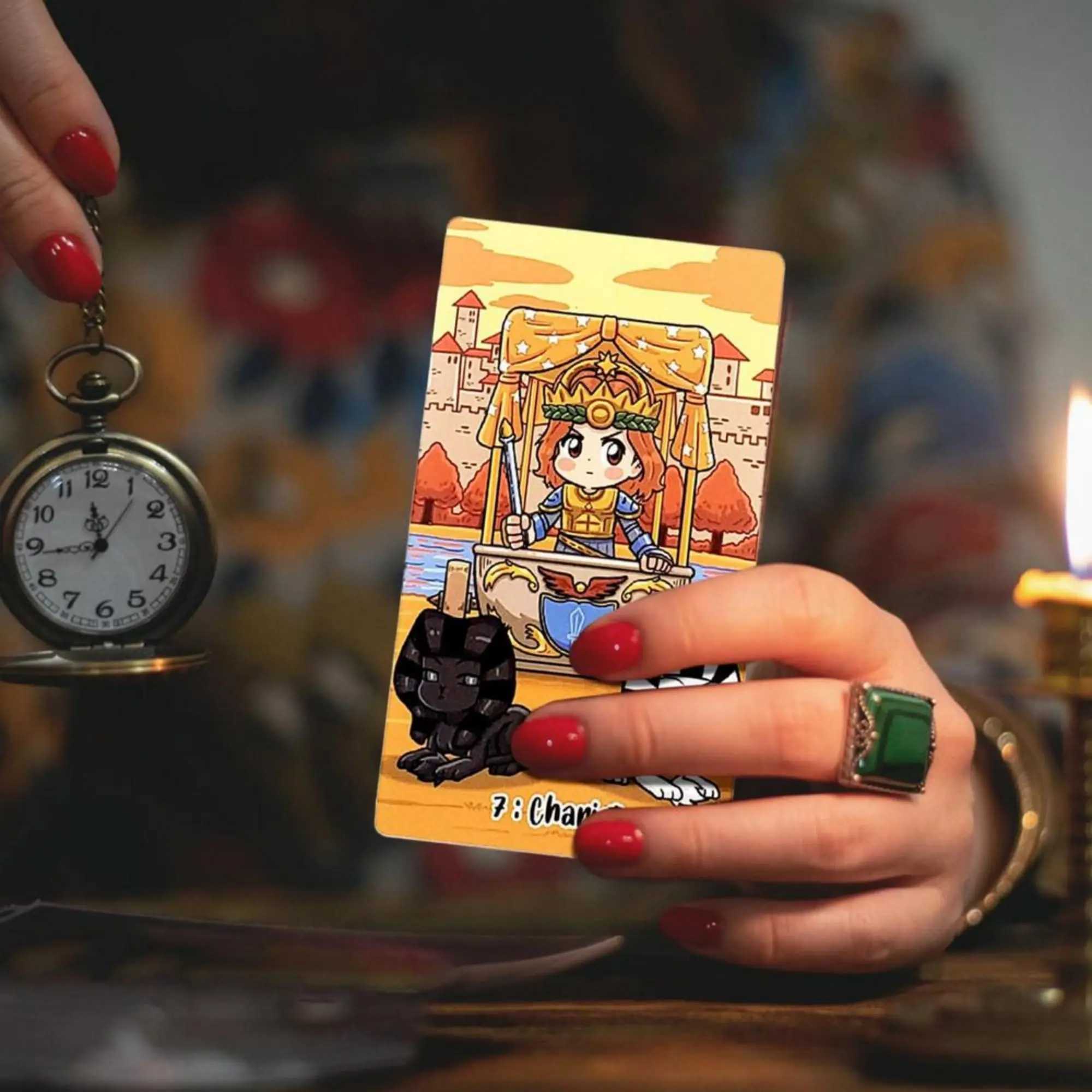 Autumn Miss Tarot Fortune-telling Cards 12x7cm Tarot Cards Party Deck Supplies English Version Board Game Party Playing Cards C251114