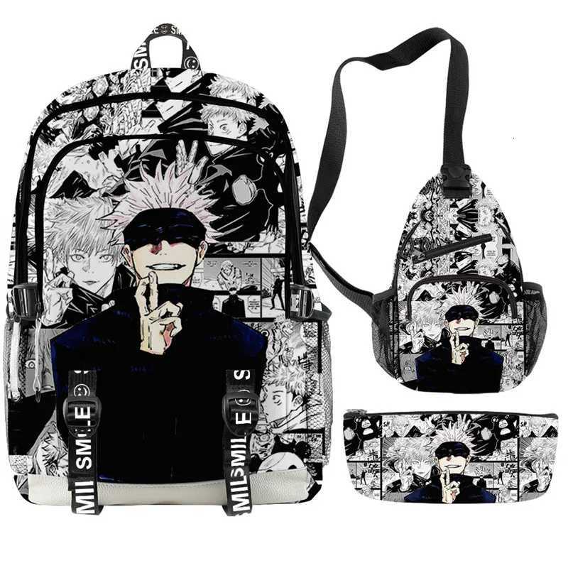 Anime Satoru Gojo School Backpack Laptop Backpack Boys Girls Teens School Bag Travel Bag Mochila Shoulder BagW251113