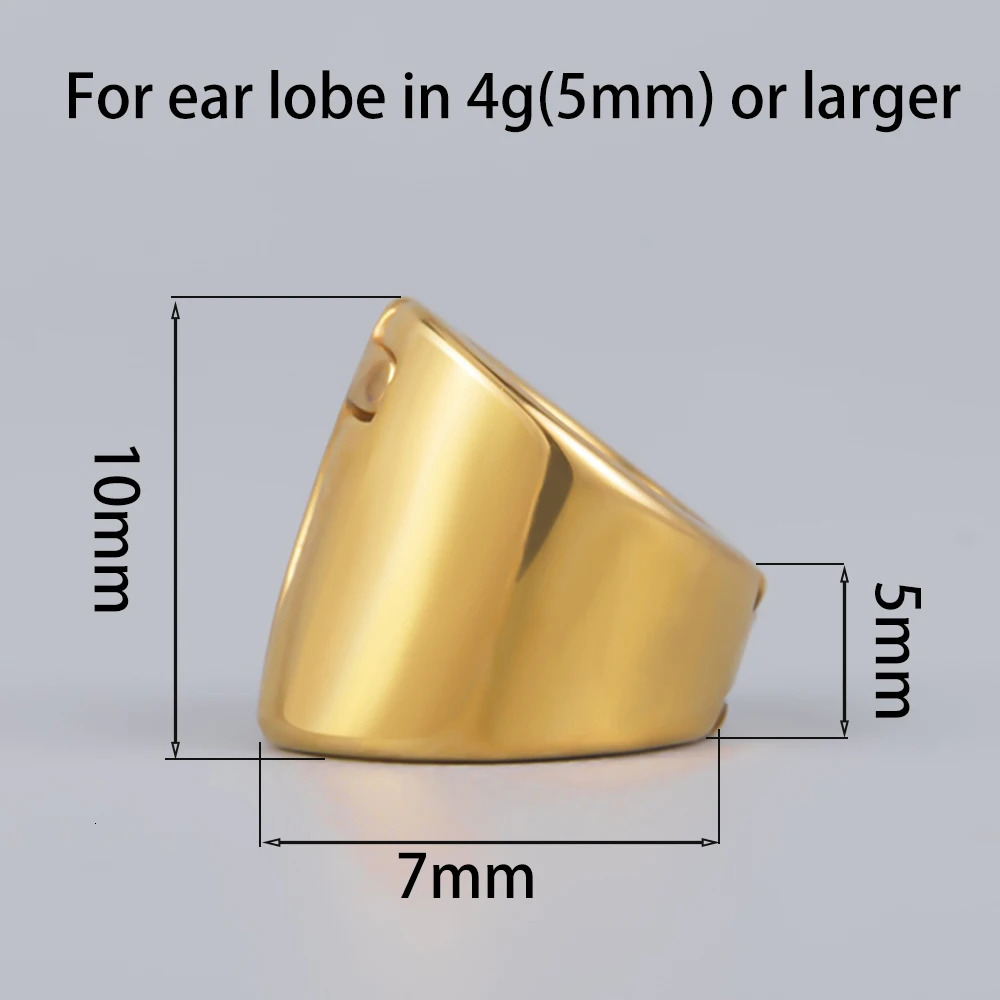 Vanku 2PCS Top Quality Ear Lobe Cuff Ear Gauge Plugs Ear Tunnels Stretcher Lobe Weights for Women Clip on Cartilage Body Jewelry 250403