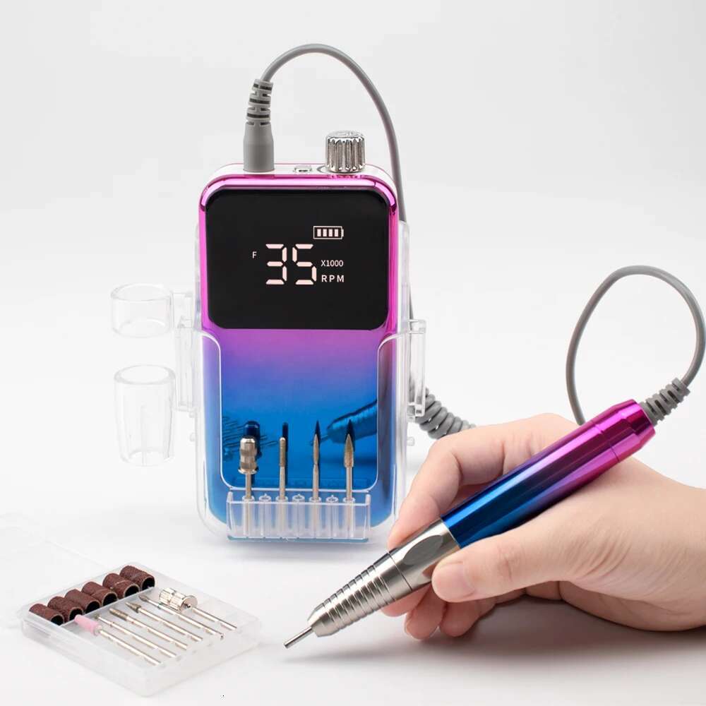 The Best Brushless 85W Electric File 35000 RPM Cordless ,Silent And Stable, Long Service Life Nail Drill Hine