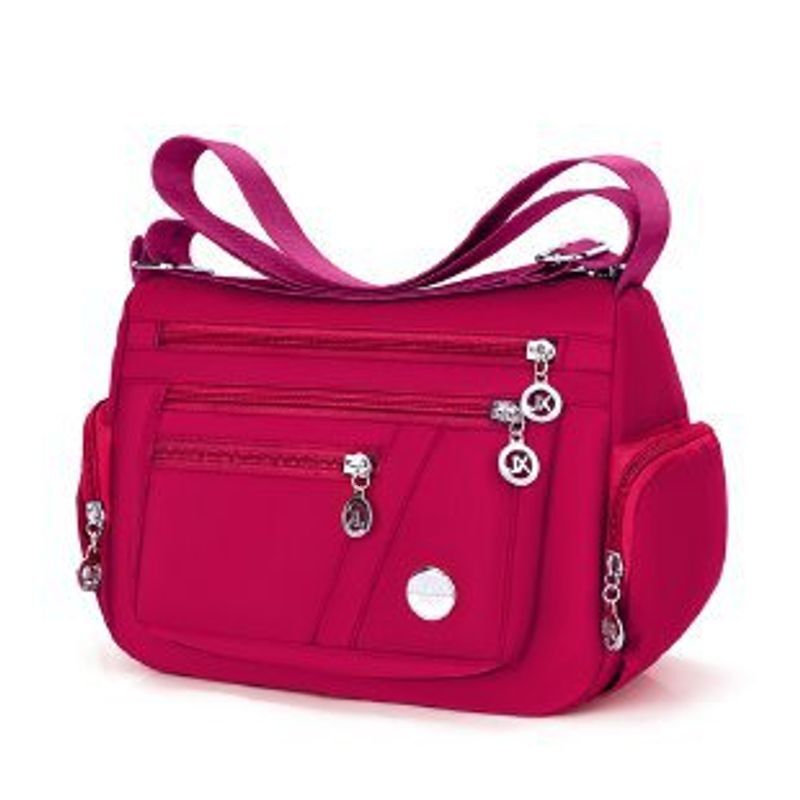 Nylon Waterproof Japanese And Korean Solid Color Shoulder Bag, Large Capacity Casual Storage, Women's Crossbody Bag