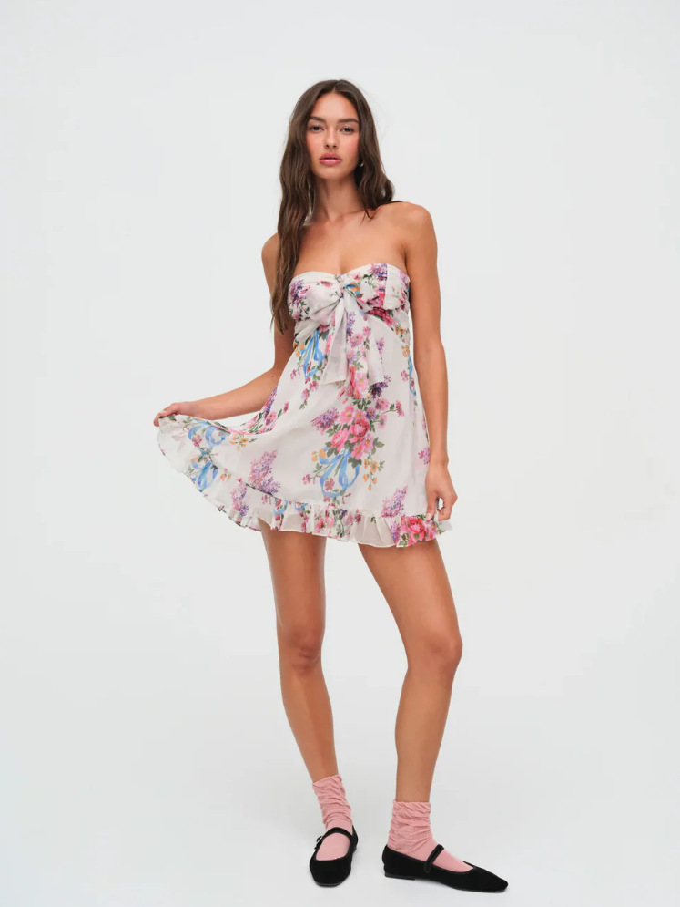 X4111Chic Foreign Trade Women's Dress Sexy Mesh Flower Skirt Ensemble