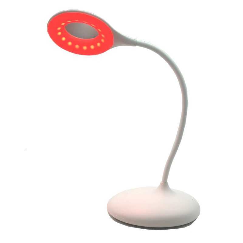 620nm Red Cordless Table Lamp with Standing Dimmable 3 Brightness Levels White Desk Led Light No Blue Reading Migraine Relieve M251114