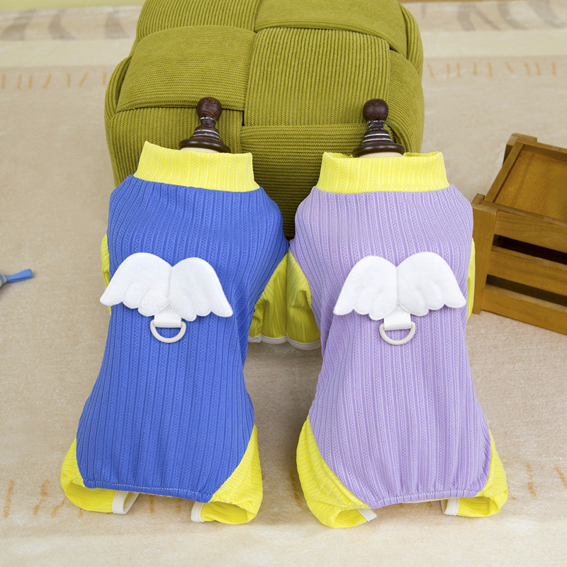 Dog Clothes Dog Pajamas PJs, Little Angel Wings Dog Clothes for Small Dogs Girl Cute Soft Puppy Clothes Elasticity Dog 4 Legged Clothing for Chihuahua