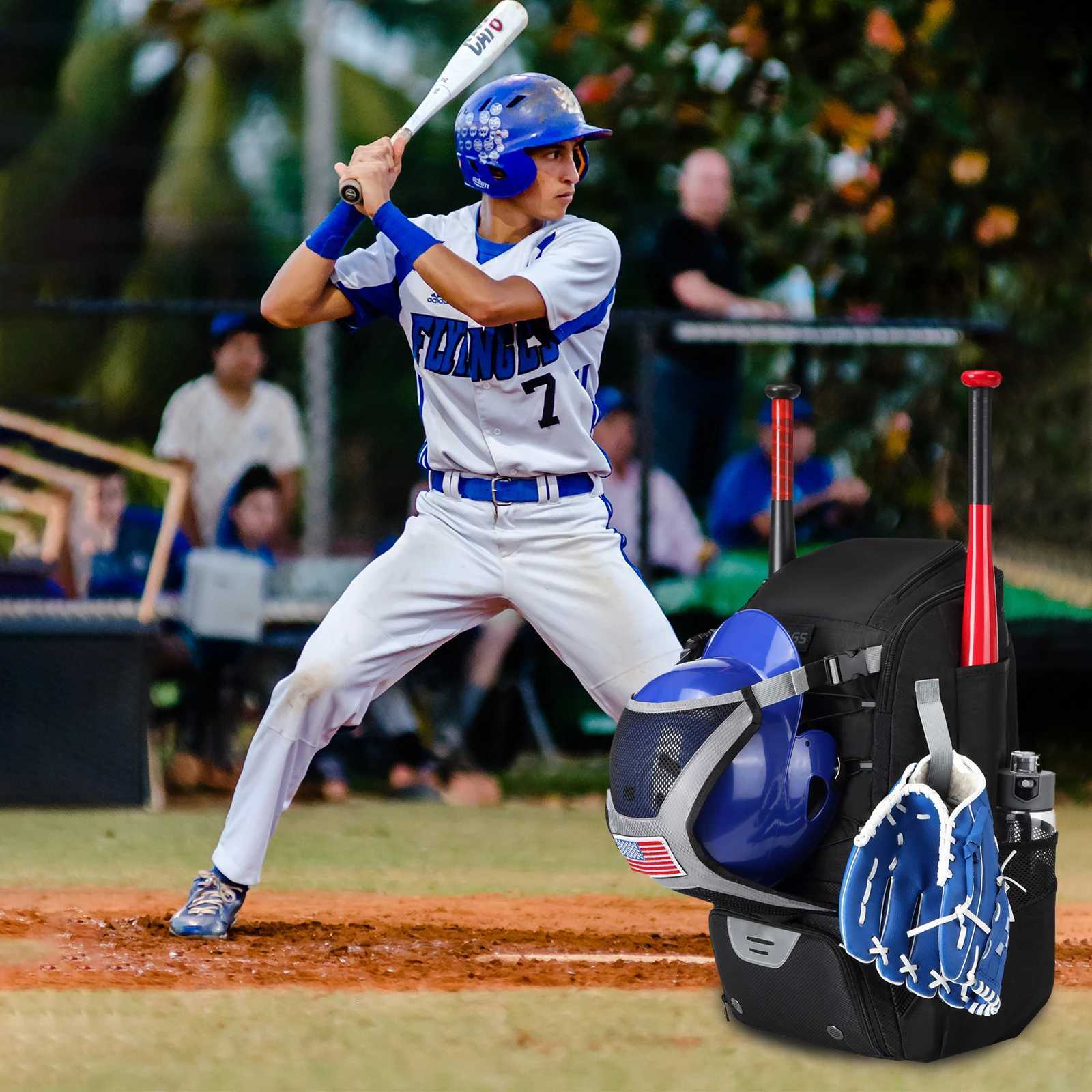 Baseball Equipment Bag Baseball Backpack with Shoe Compartment Softball Bat Bag for Youth Large Capacity Sport Baseball BackpackW251113
