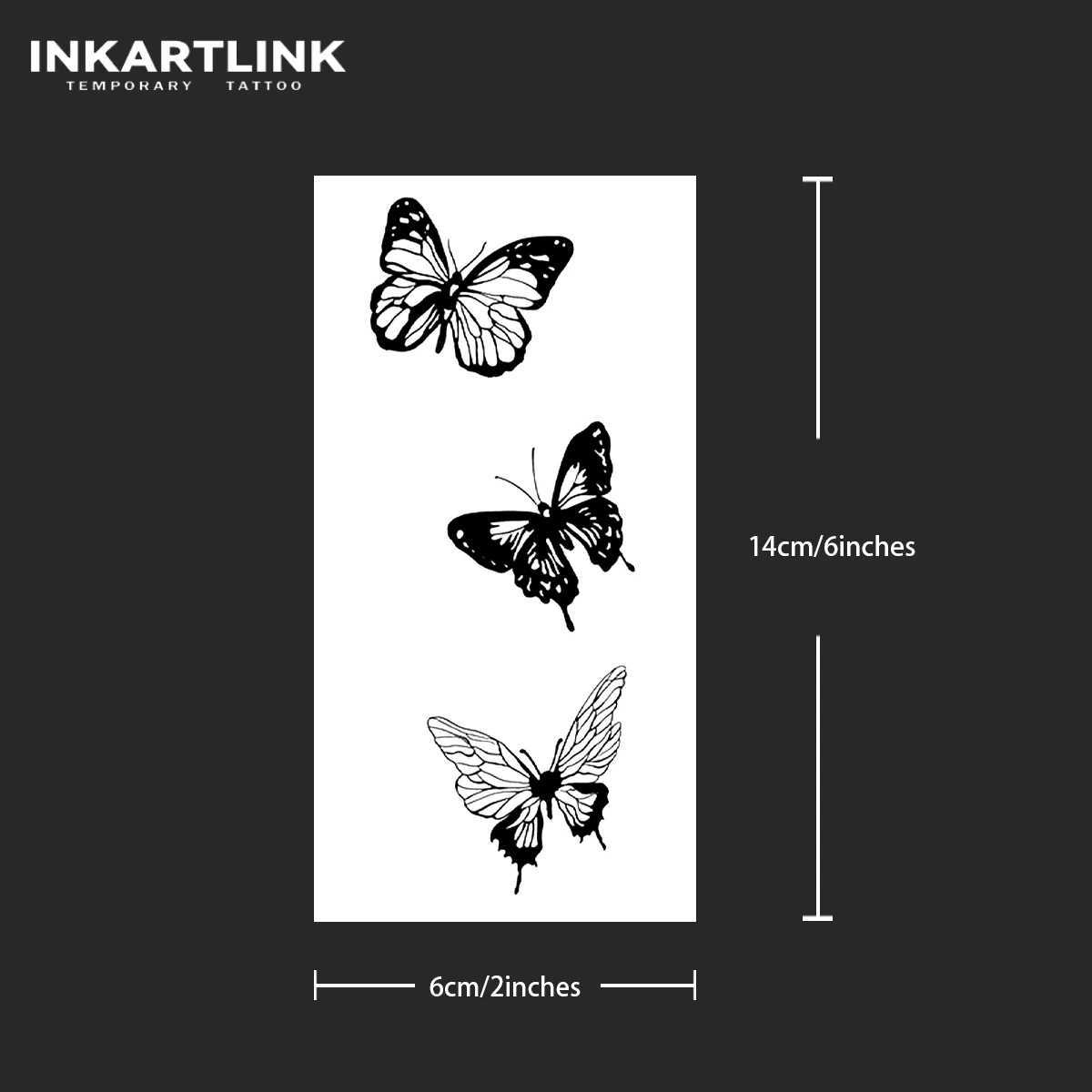Butterfly temporary tattoo lasting for 15 days new technology waterproof semi permanent stickerXJ25414