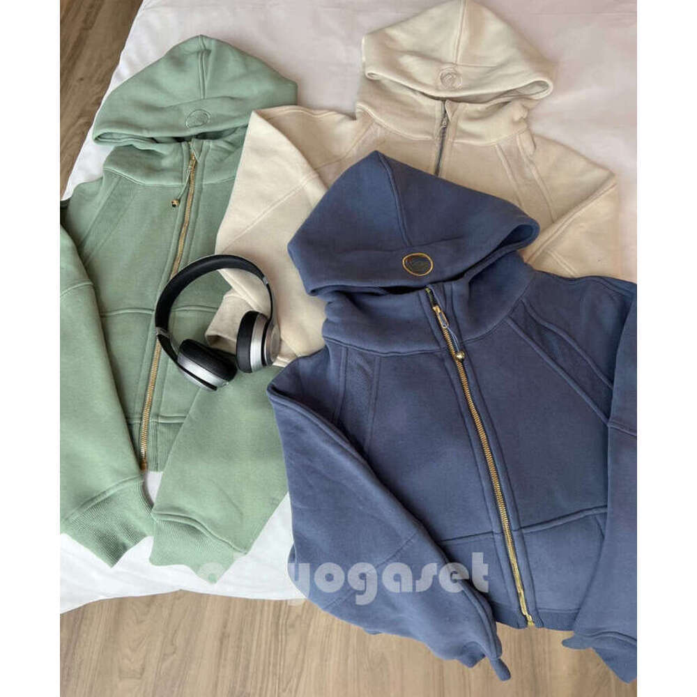 TOP yoga luluity lemoner set jacket pants scuba hoodie Comfort Embroidery Sports Casual Cardigan Women's 20 Colors luluity lemoner sweatshirt leggings set