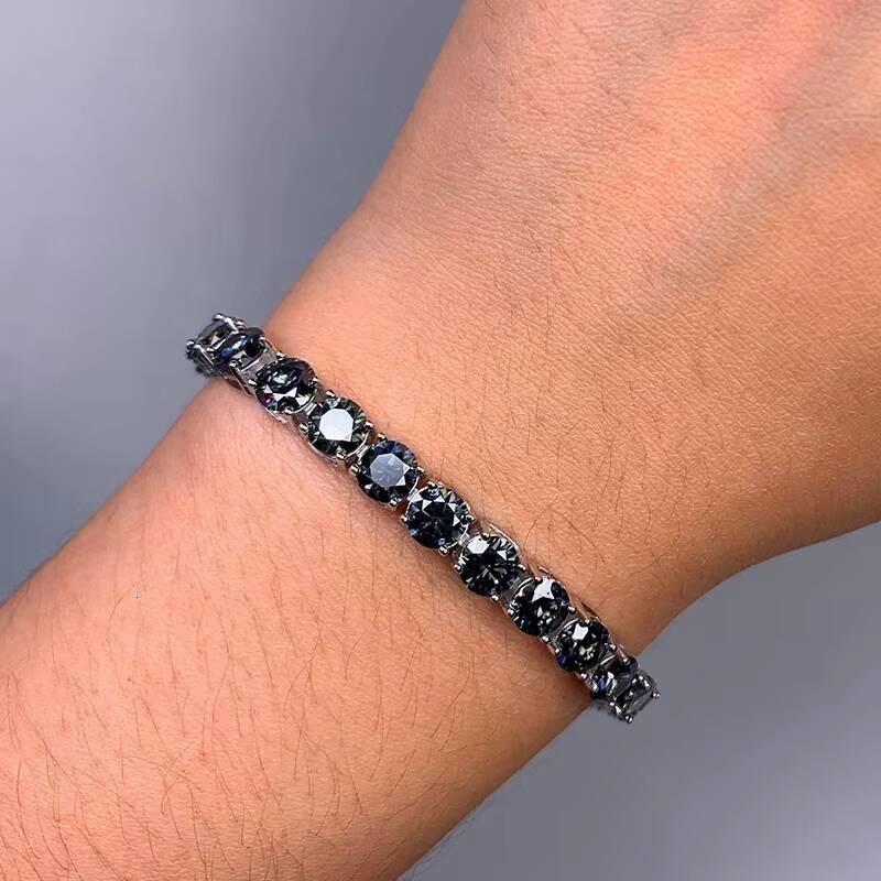 Hailer Jewelry Moissanite Tennis Chain 925 Hot Sale 5mm Mossainte Tennis Chain