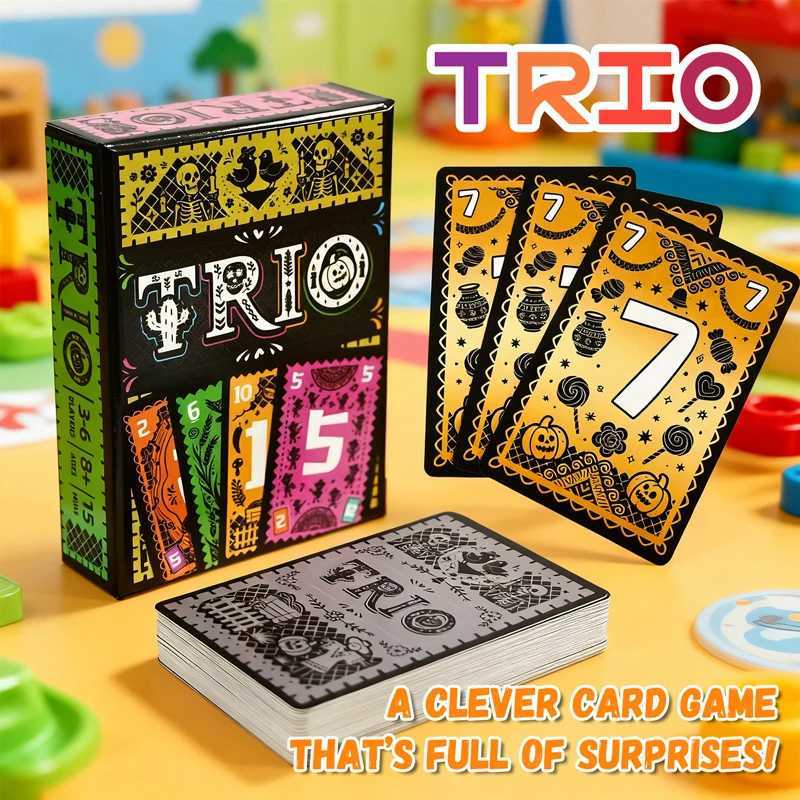 Trio Memory Challenge Bilingual Strategic Card Game Brain Training Activity for Family Party Group Fun Board Game Toys C251114