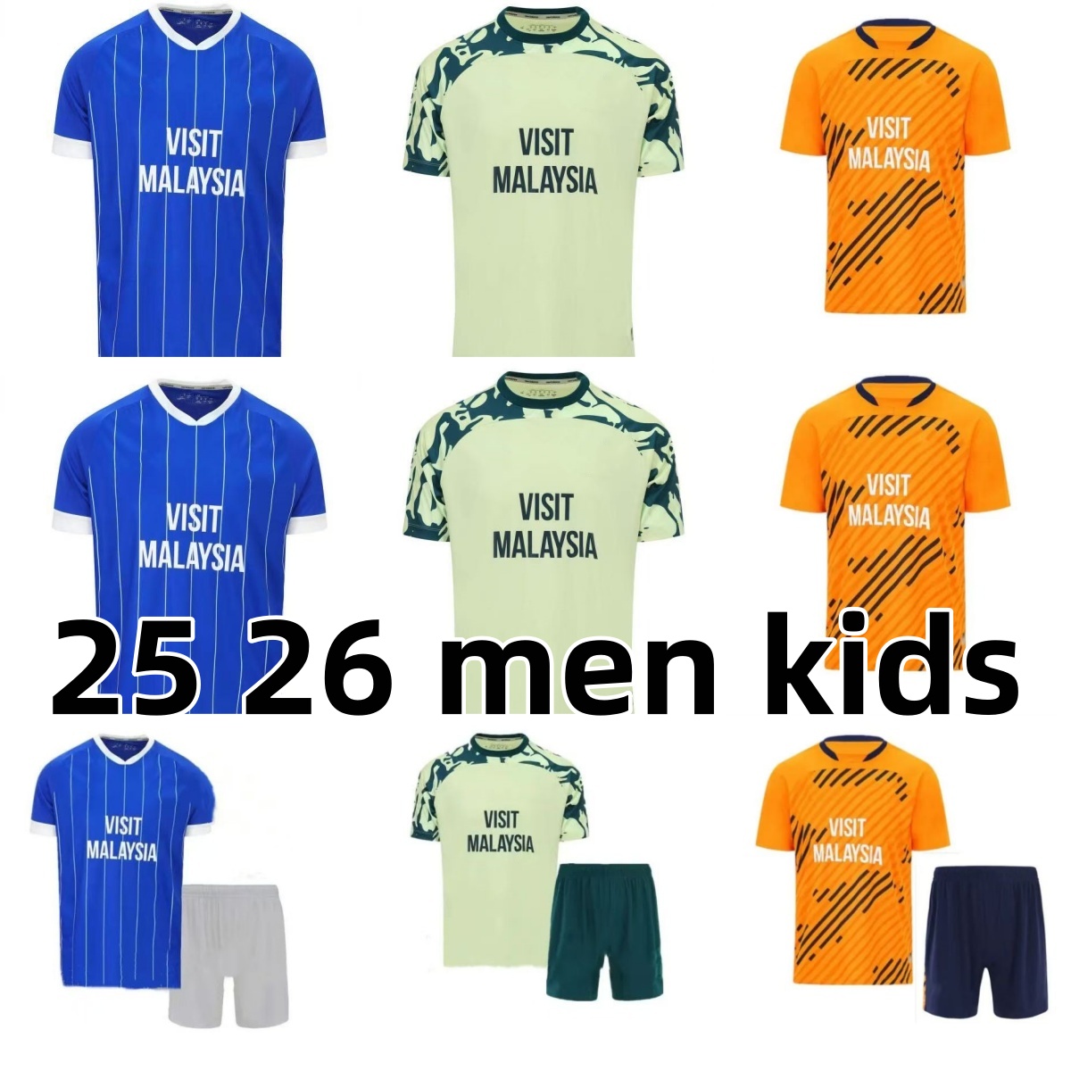 25 26 RALLS Kids Kit city Soccer Jerseys Cardiff PHILOGENEP RINOMHOTA COLWILL RATCLIFFE O'DOWDA KION ETETE Home away 2025 kids kit Football Shirts Uniforms