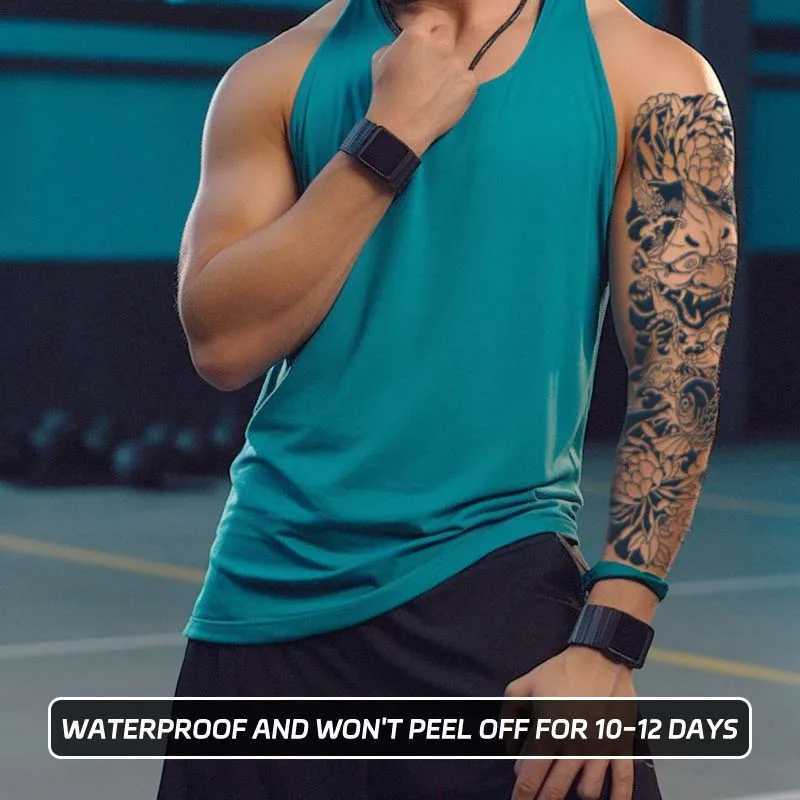 Hannya full arm waterproof temporary tattoo sticker lasting 1-2 weeks real semi permanent fake tattooXJ25414