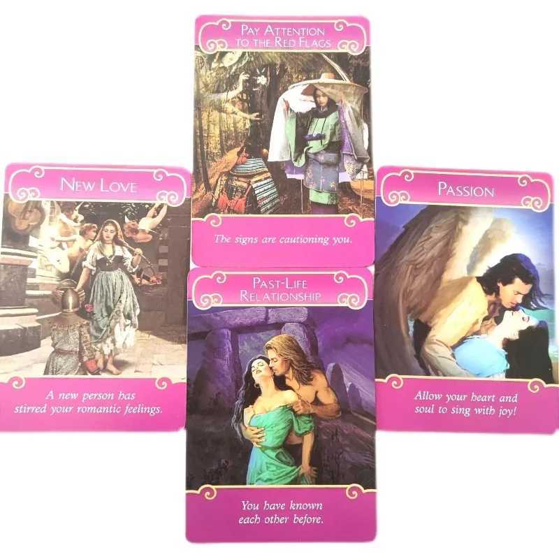 127cm English New Romance Angels Oracle Cards Deck Tarot Cards By Doreen Virtue Out Of Print gilded edge with paper manual C251114