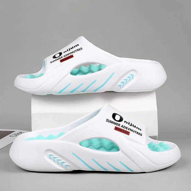 2024 new mens massage slider indoor and outdoor sandals casual shoes comfortable sole mens slider large size 38-47 W250414