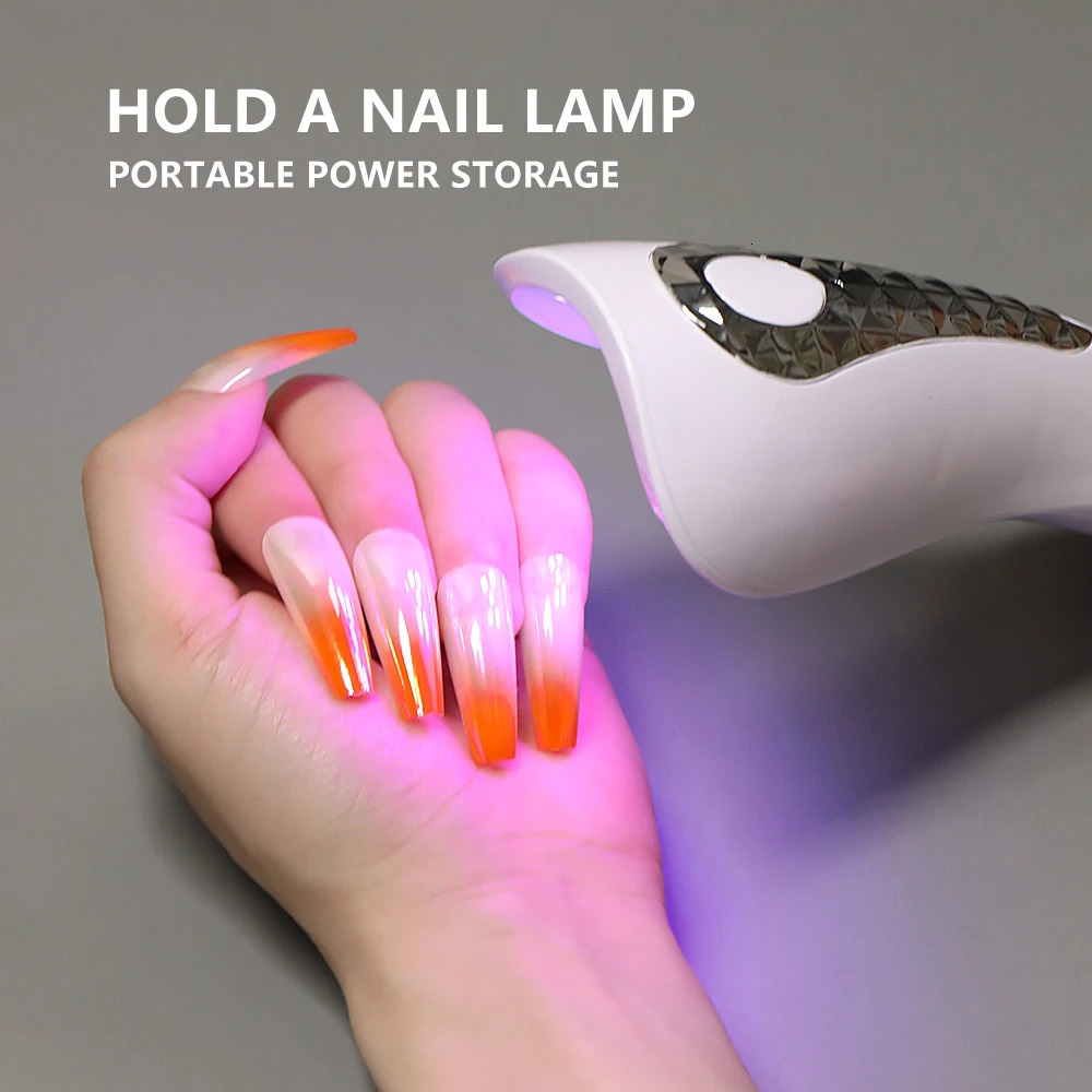 handheld UV LED nail lamp upgrade rechargeable art quick drying machine portable home DIY salon handle 250325