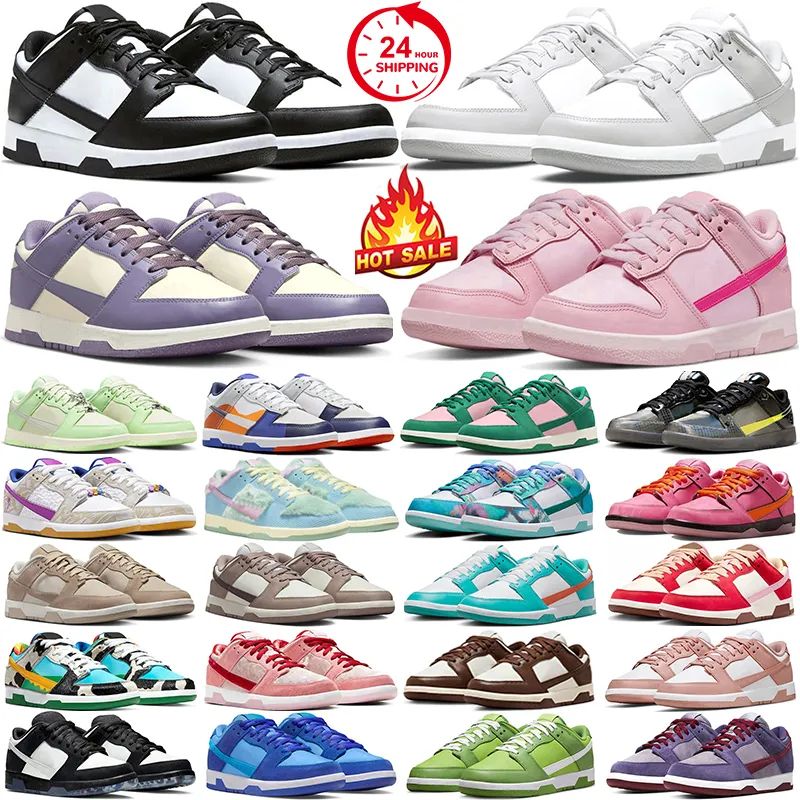 Casual Shoes Men Women Sneakers What The Powerpuff Girls Panda White Black UNC Sail Triple Pink Grey Fog University Red Sanddrift Platform Shoe Gai