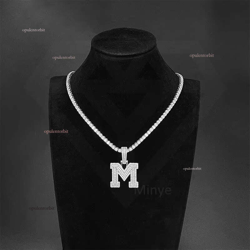 Custom Personalized Letters Hip-hop Sier Pendant Iced Out Moissanite Fine Jewelry with GRA Certificate