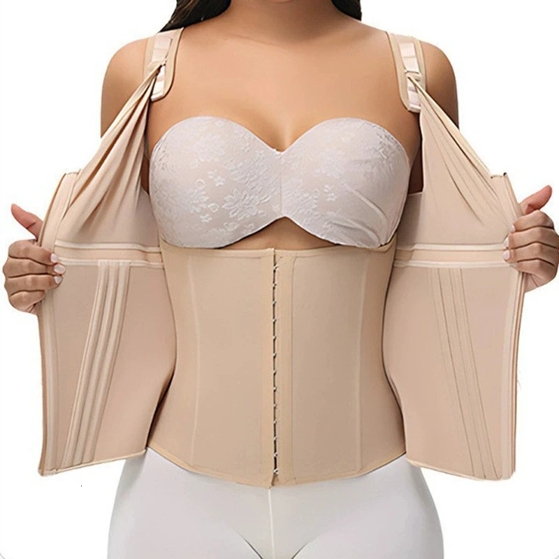 Women Girdles Belt Waist Trainer High Compression Corset Shapewear Double Compression Vest Bra Tummy Contron Body Shaper Fajas 251110