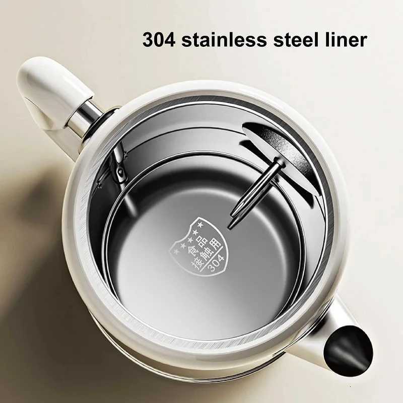 1500W Vintage Electric Kettle 304 stainless steel Fast Heating Water Boiler With Thermometer Home Water Boiling Cooking Pot 18L Y251114