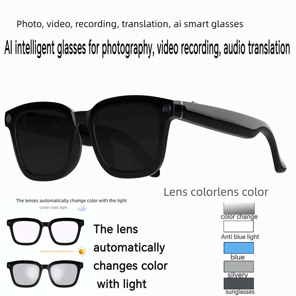 Famous Brand Smart Photography Glasses HD Million Camera Audio Video Recording Object Recognition AI Translation designer Sunglasses
