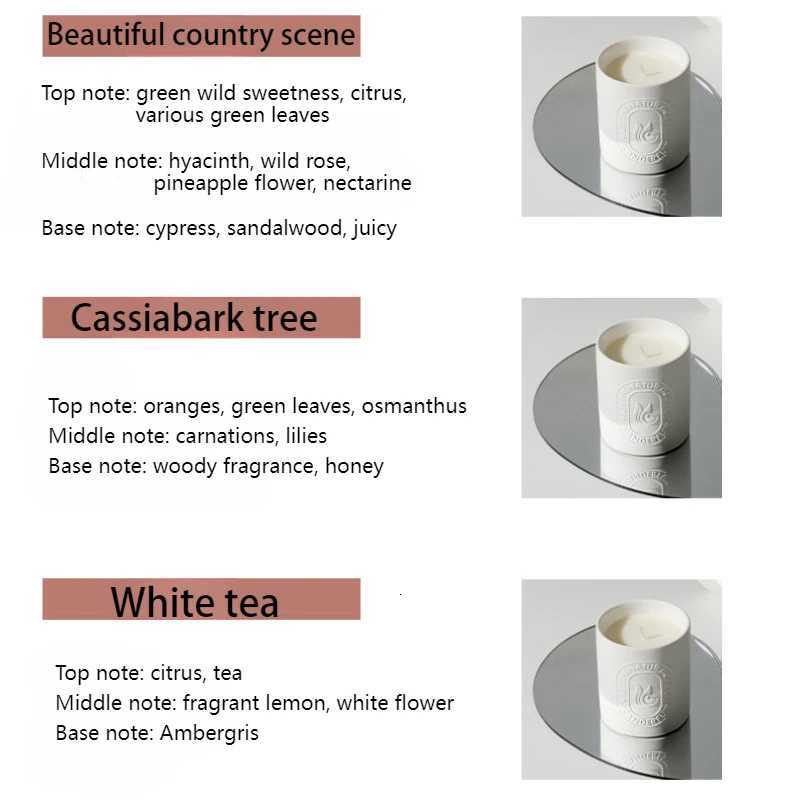 Simple Ceramic Cup Aratherapy Candle Soy Wax He Bedro Rantic Fragrance Decoration Ornament Scented Candle Cup H251114