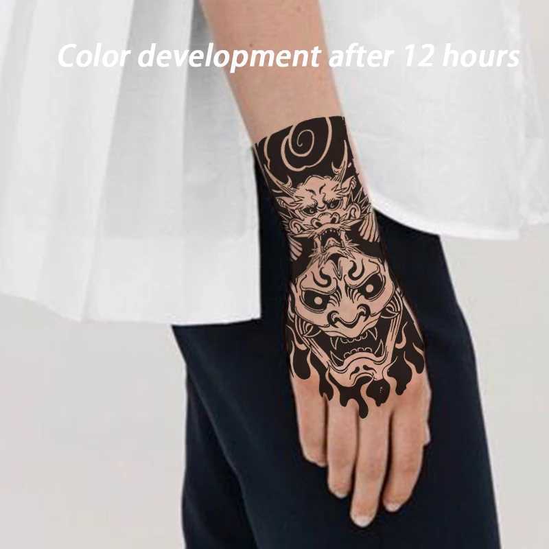 Traditional Japanese underworld Prana demon arm herbal juice tattoo sticker suitable for men women bodies tattoo parties adult tattoo artXJ25414