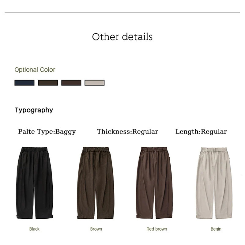 TFETTERS mens adjustable hem casual pants are loose and suitable for Japanese retro streetwear spring summer elastic waist 250414