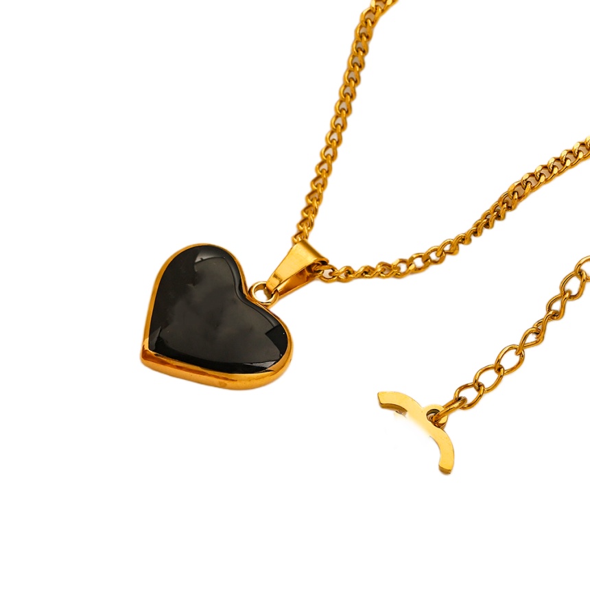 moissanite chain designer necklace for woman gold necklaces mens jewelry jewellery pendant Fahion Deigner Double Letter Pendant Necklace Gold Plated R