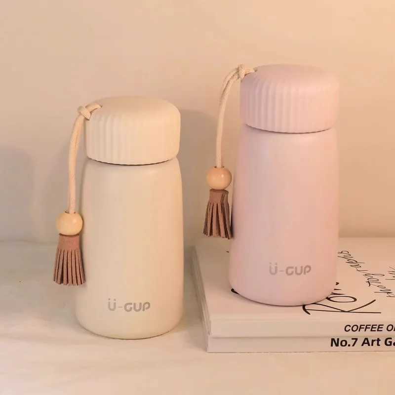 New High-Beauty Student Water Cup 304 Stainless Steel Insulated Cup Compact and Portable with Carrying Strap Travel Cup C251114