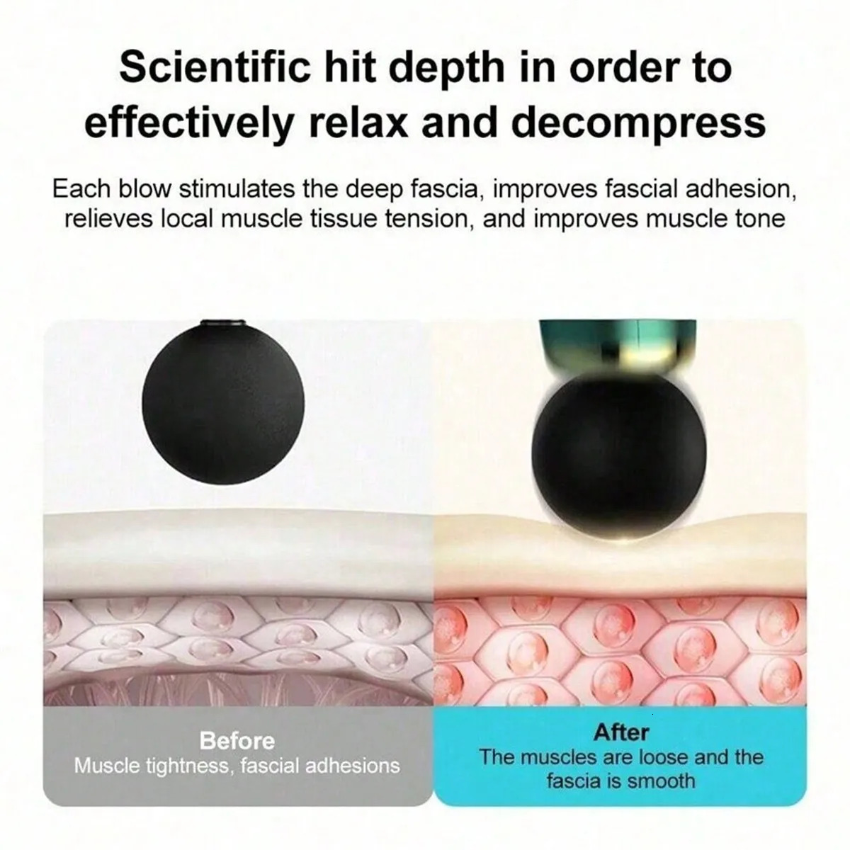 Portable Fascial Massage Gun Electric Percussion Pistol Massager Home Multi-Function Muscle Relaxation Mini Fitness Equipment 250414