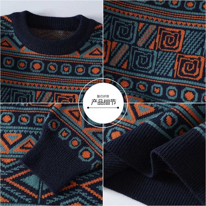 Mens fashion pullovers 2025 men winter korean style Sweaters mens warm sweater O-neck men sweaters autumn men full size M-3XL M251114