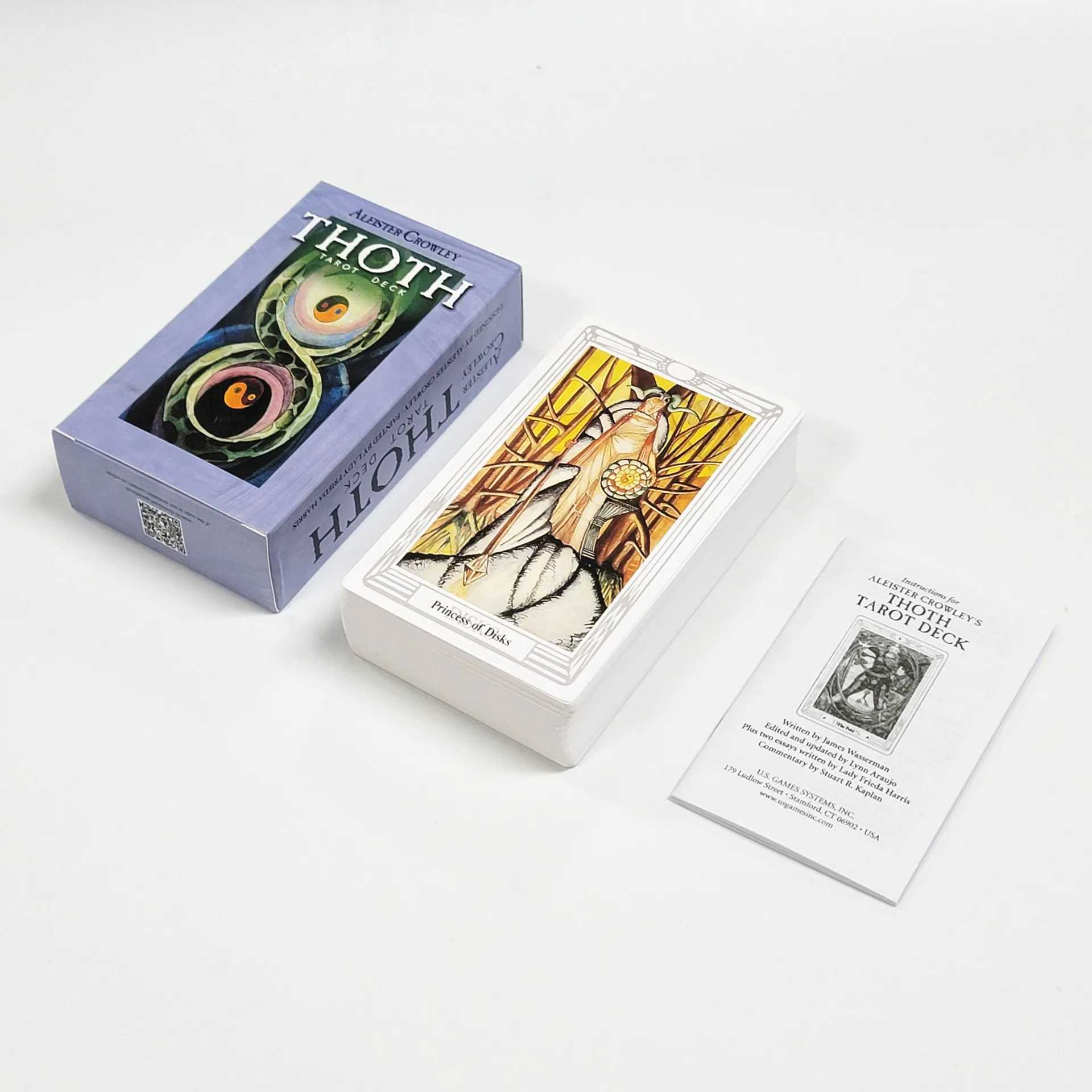 12x7cm Standard size 78Pcs Alester crowley thoth Tarot deck Cards Board Deck Games Cards For Party Game with paper manual C251114