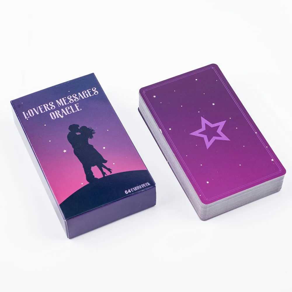 Hot Sale Lovers Oracle 64-Card Deck English Divination Cards for Love Guidance Relationship Visions Compact 103x6cm Board C251114