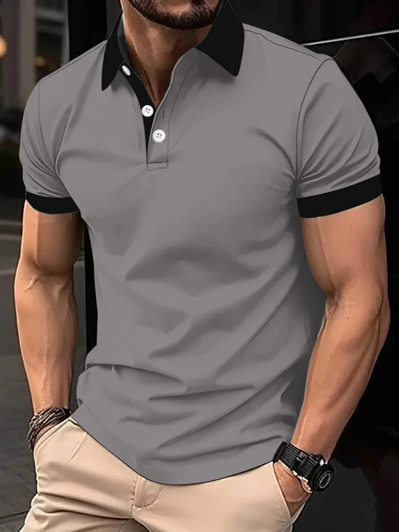 2025 Summer New Fashion Printed Breathable POLO Casual Comfortable Mens Short-Sleeved Collared Shirt W250414