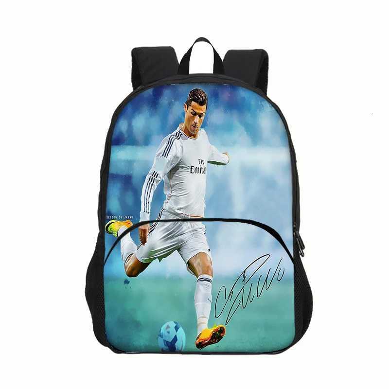 Ronaldo Kids Backpack Sport School Bag Boys Girls Backpack CR Backpack Football Star Book Bags for Boys Girls Best GiftW251113